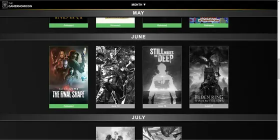 A screenshot of the Gamernomicon project.